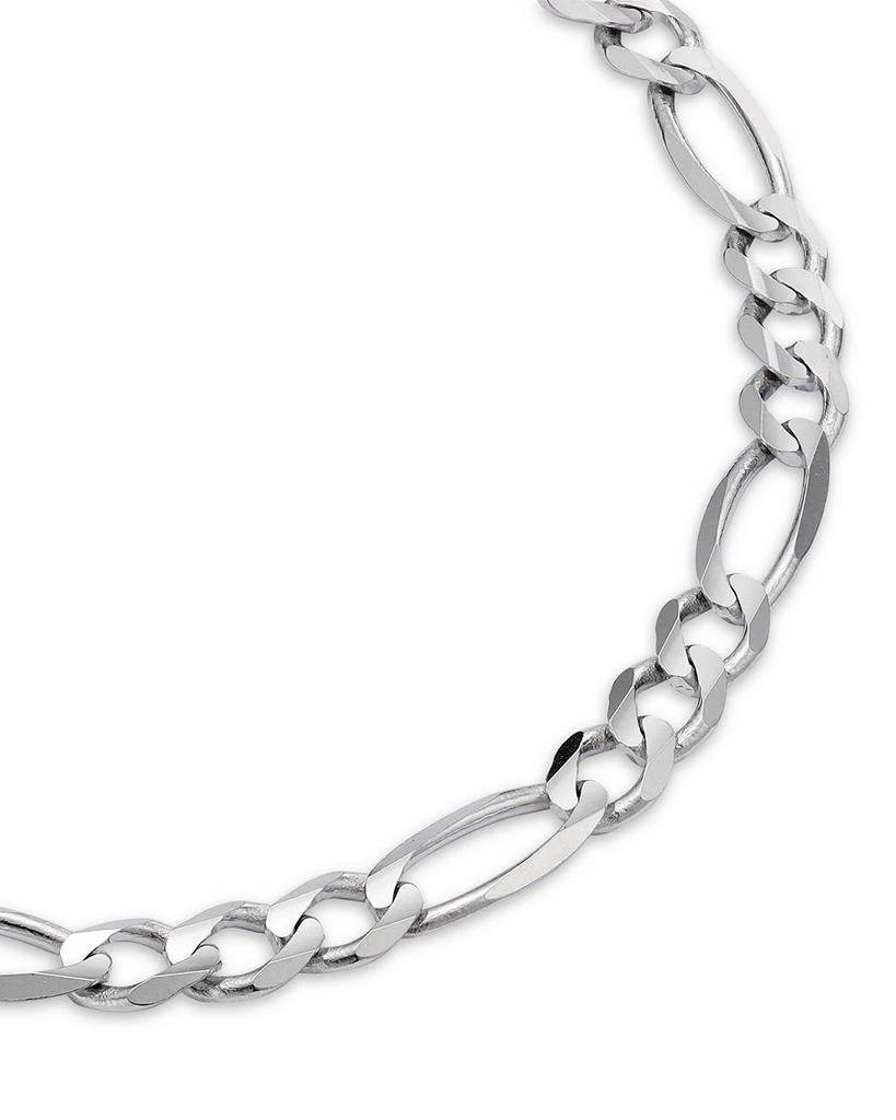 Men's Figaro Link Chain Bracelet in 14K White Gold - Exclusive 商品