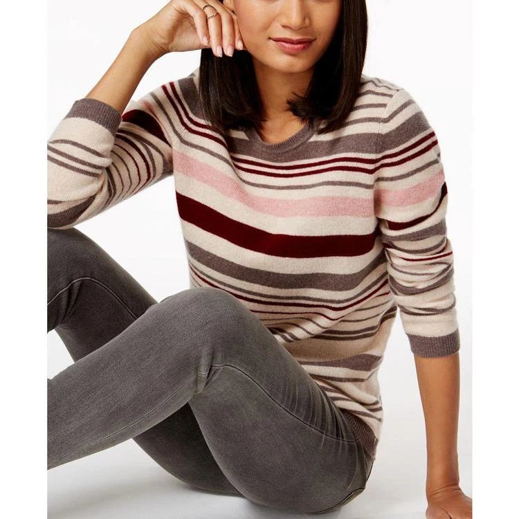 商品Charter Club|小码 Cashmere Striped Sweater, Created for Macy's,价格¥599,第2张图片详细描述