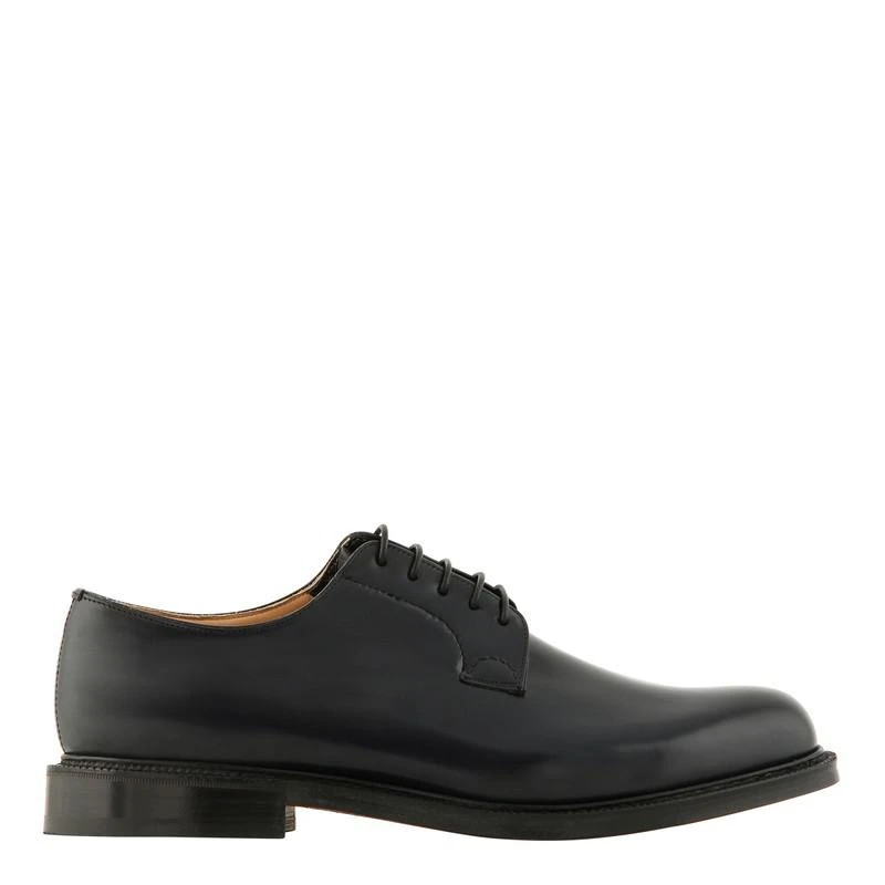 商品Church's|BLACK SHANNON DERBY SHOES,价格¥6020,第1张图片