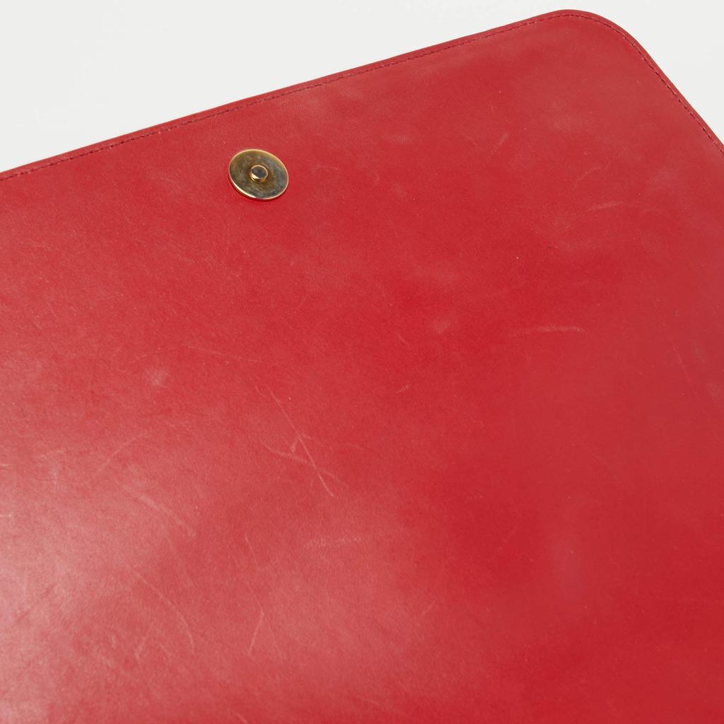 Saint Laurent Red Leather Medium Monogram Universite Shoulder Bag商品第5张图片规格展示
