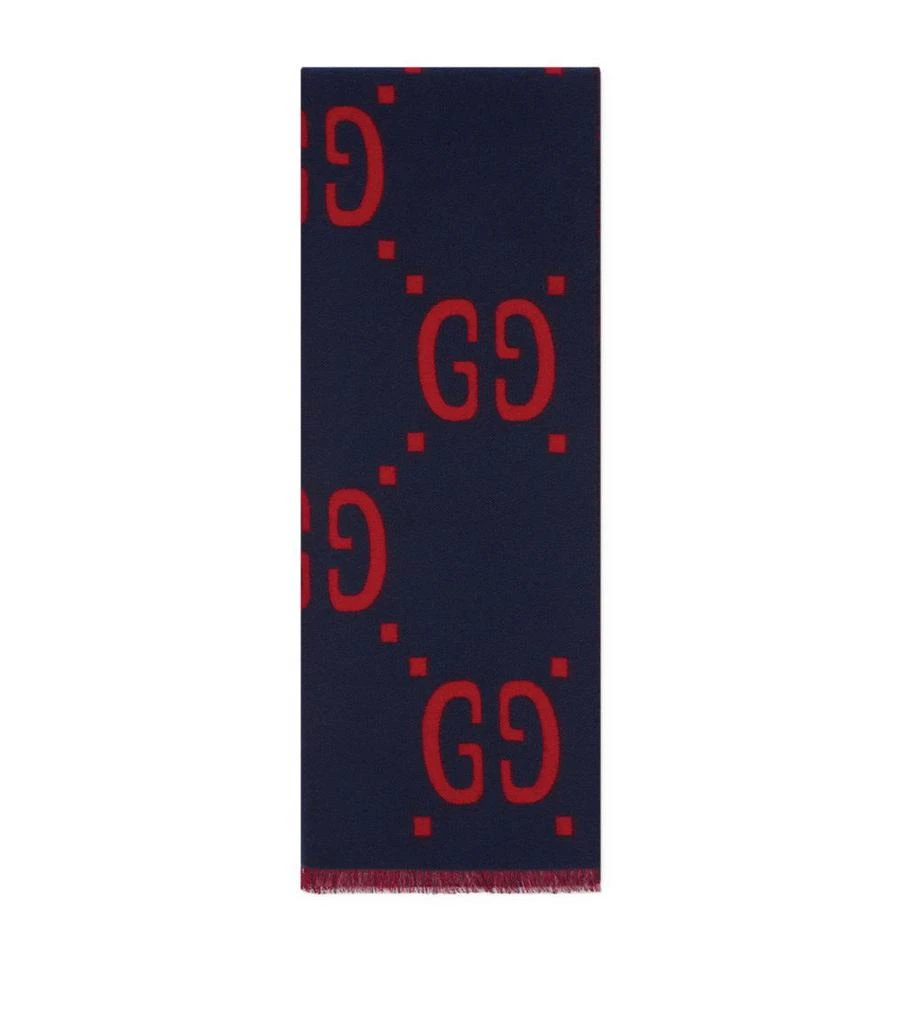 商品Gucci|Wool-Silk GG Supreme Scarf,价格¥4168,第2张图片详细描述