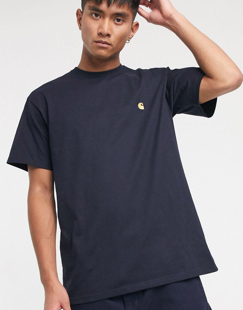 Carhartt WIP Chase t-shirt in navy商品第1张图片规格展示