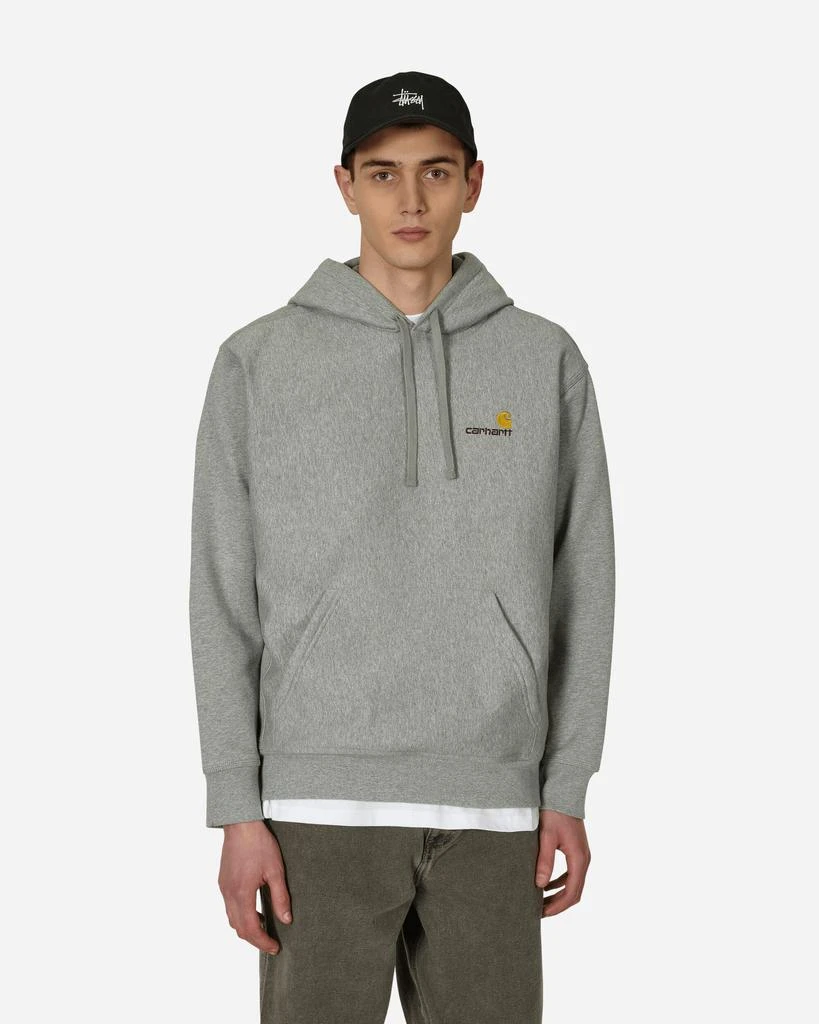 商品Carhartt WIP|American Script Hooded Sweatshirt Grey,价格¥1118,第1张图片