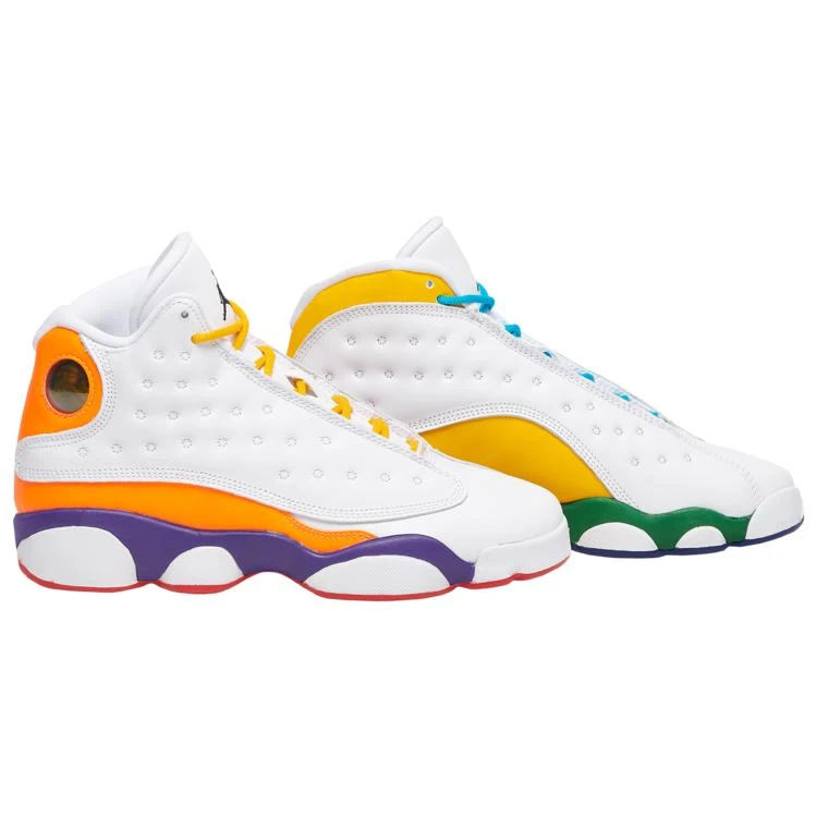 商品Jordan|Jordan Retro 13 - Boys' Grade School篮球鞋 漆皮 反转熊猫 反熊,价格¥867-¥1130,第1张图片