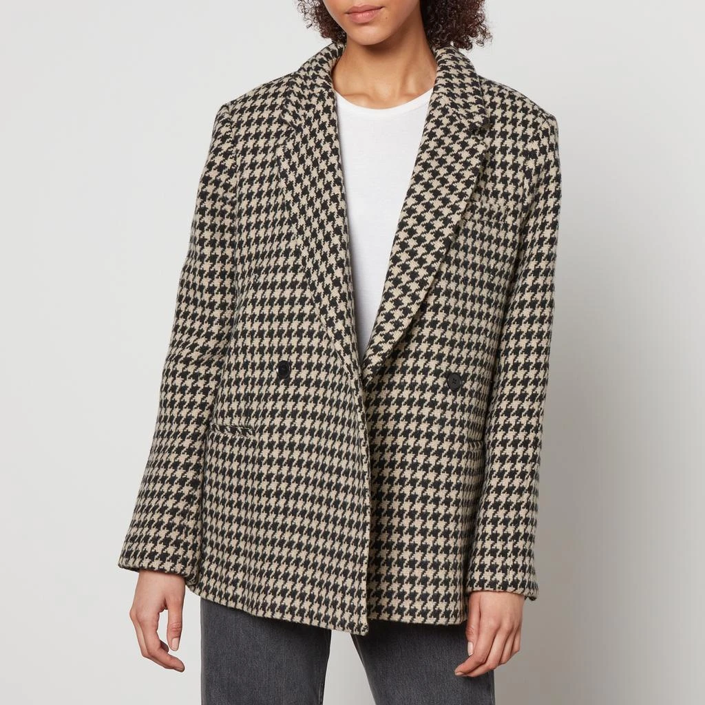 商品ANINE BING|Anine Bing Kaia Houndstooth Woven Oversized Blazer,价格¥2625,第1张图片