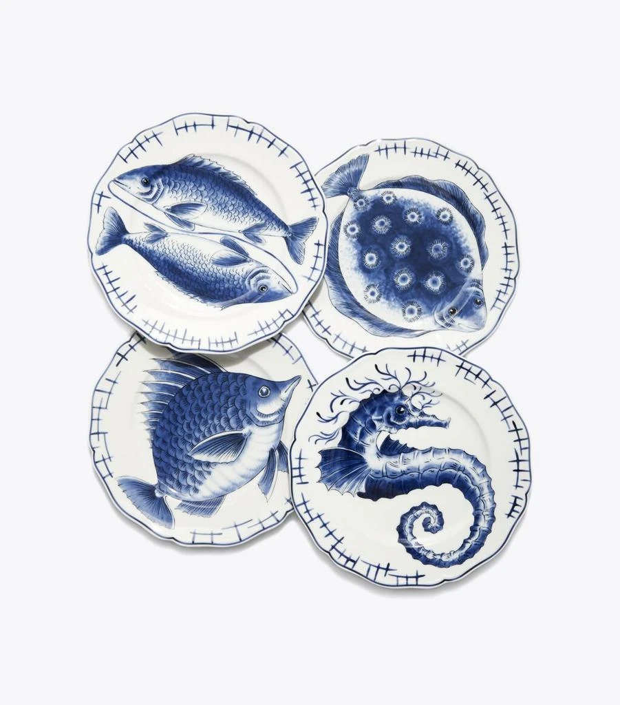 商品Tory Burch|Fish Salad Plate, Set of 4,价格¥904,第1张图片