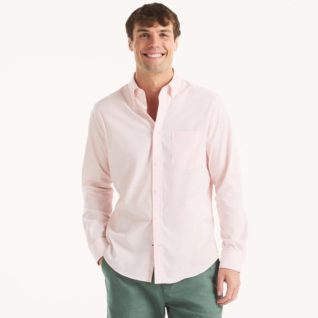 商品Nautica|Mens Wrinkle-Resistant Plaid Wear To Work Shirt,价格¥210,第5张图片详细描述