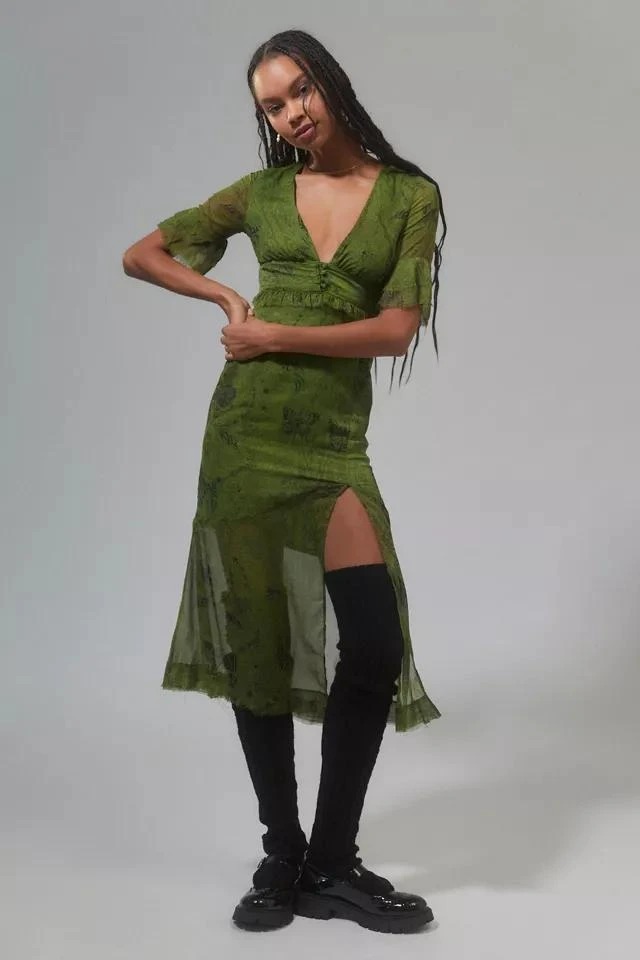 商品Urban Outfitters|UO Florence Chiffon Printed Midi Dress,价格¥74,第4张图片详细描述