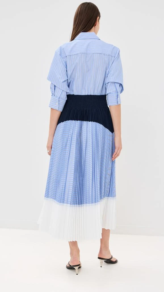 商品SIMKHAI|Jenella Pleated Combo Midi Dress,价格¥3655,第2张图片详细描述