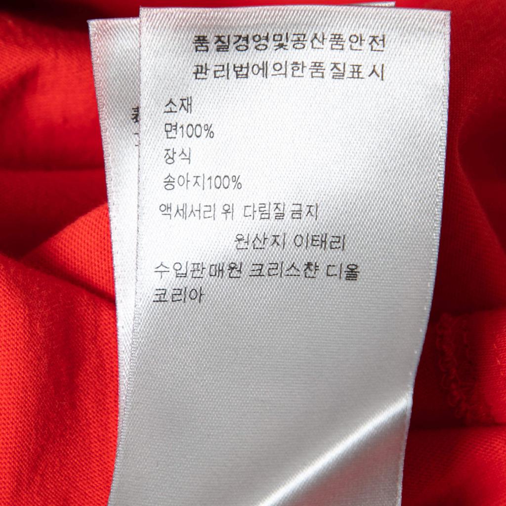 Dior Homme Red Cotton Logo Appliqued Short Sleeve T-Shirt S商品第6张图片规格展示