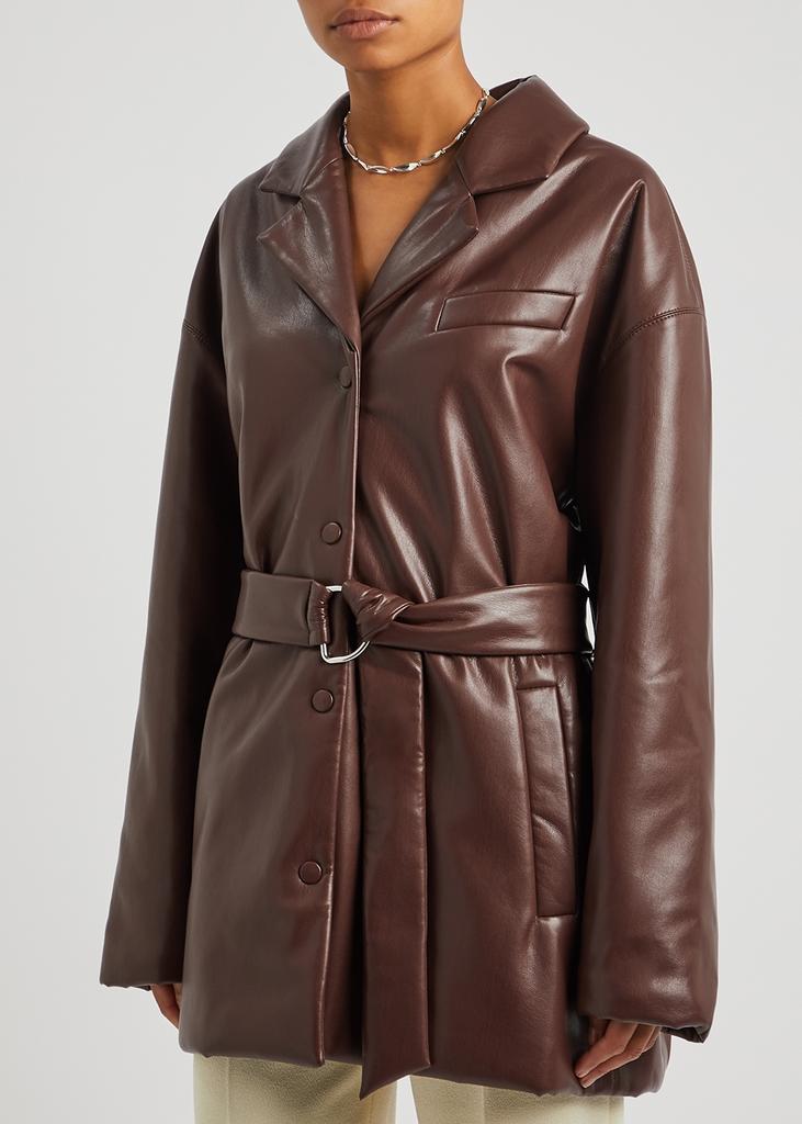 Liban brown faux leather jacket商品第2张图片规格展示