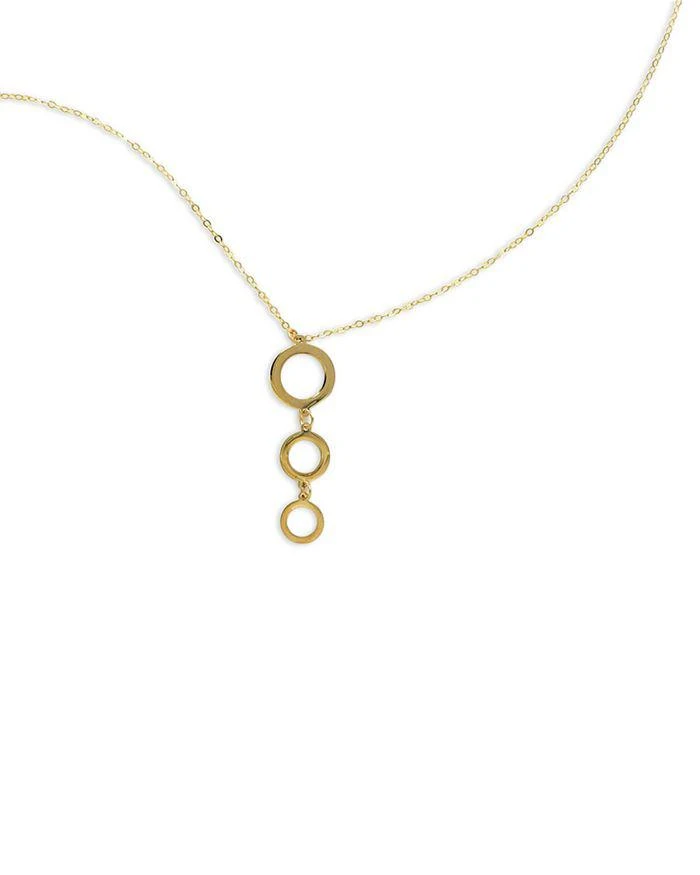 商品Bloomingdale's|Graduated Circle Drop Pendant Necklace in 14K Yellow Gold, 18",价格¥2953,第1张图片