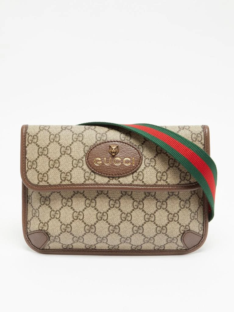 商品Gucci|GG-jacquard coated-canvas shoulder bag,价格¥7805,第1张图片