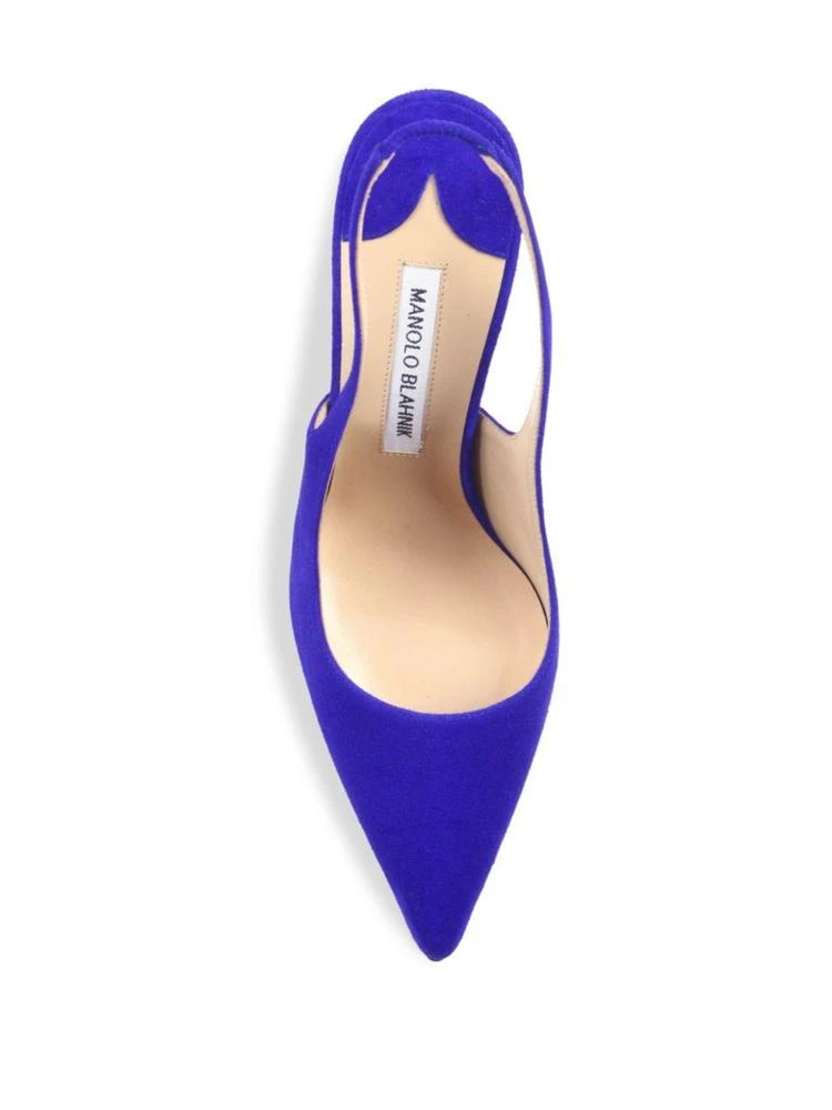 商品Manolo Blahnik|Aziamo Suede Point Toe Slingbacks,价格¥1630,第4张图片详细描述