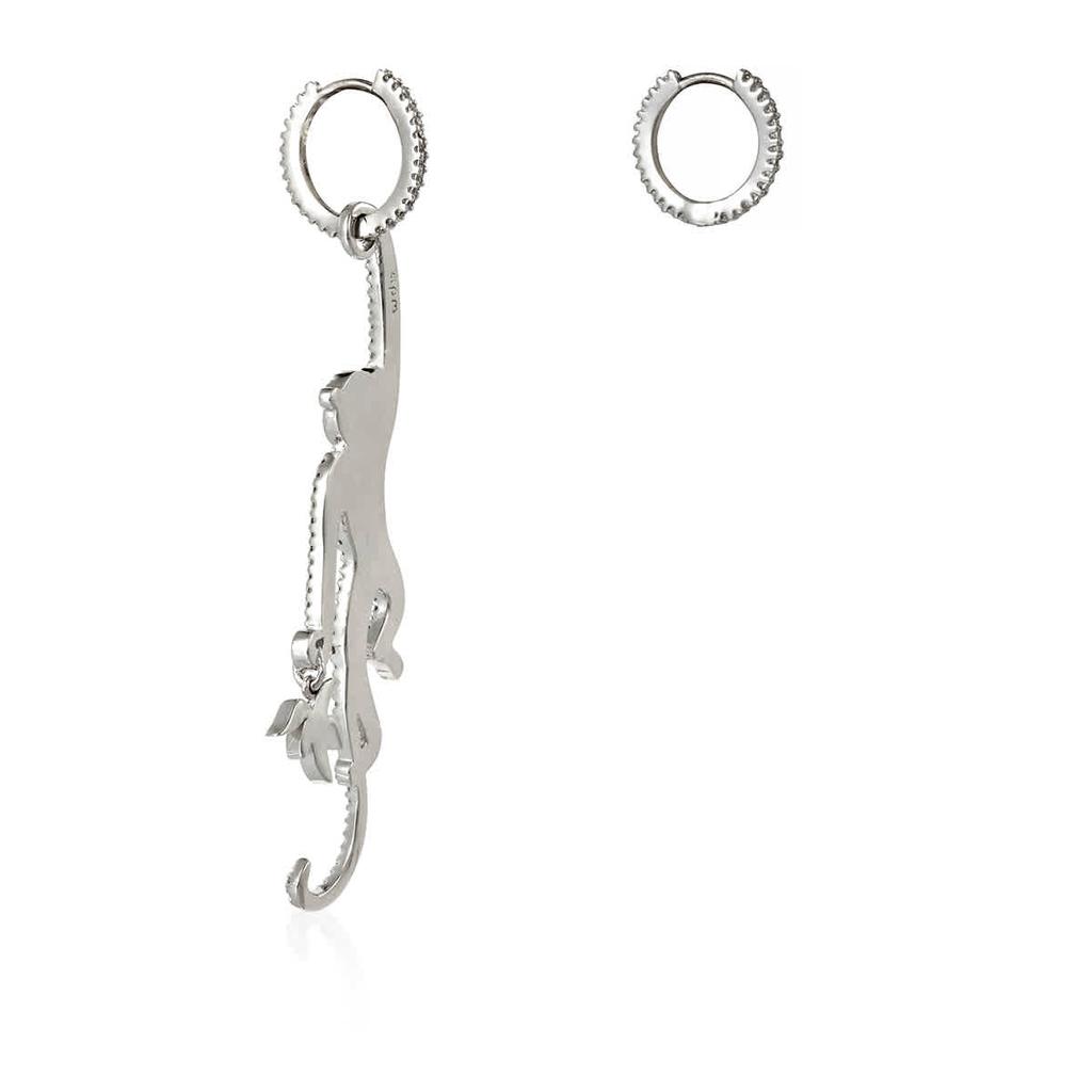 APM Monaco Ladies Asymmetric Silver Monkey Earring商品第2张图片规格展示