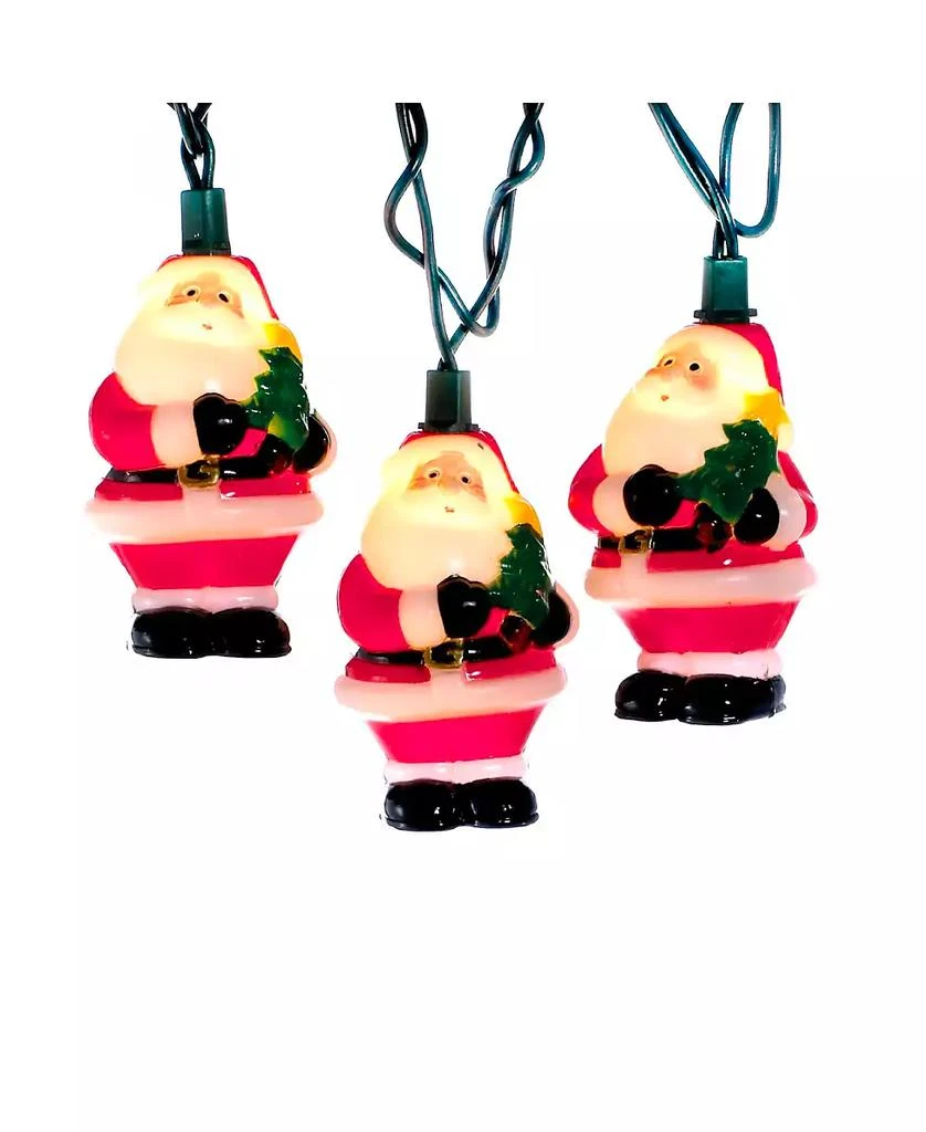 商品Kurt Adler|UL 10-Light 3-Inch Santa with Tree Light Set,价格¥314,第1张图片