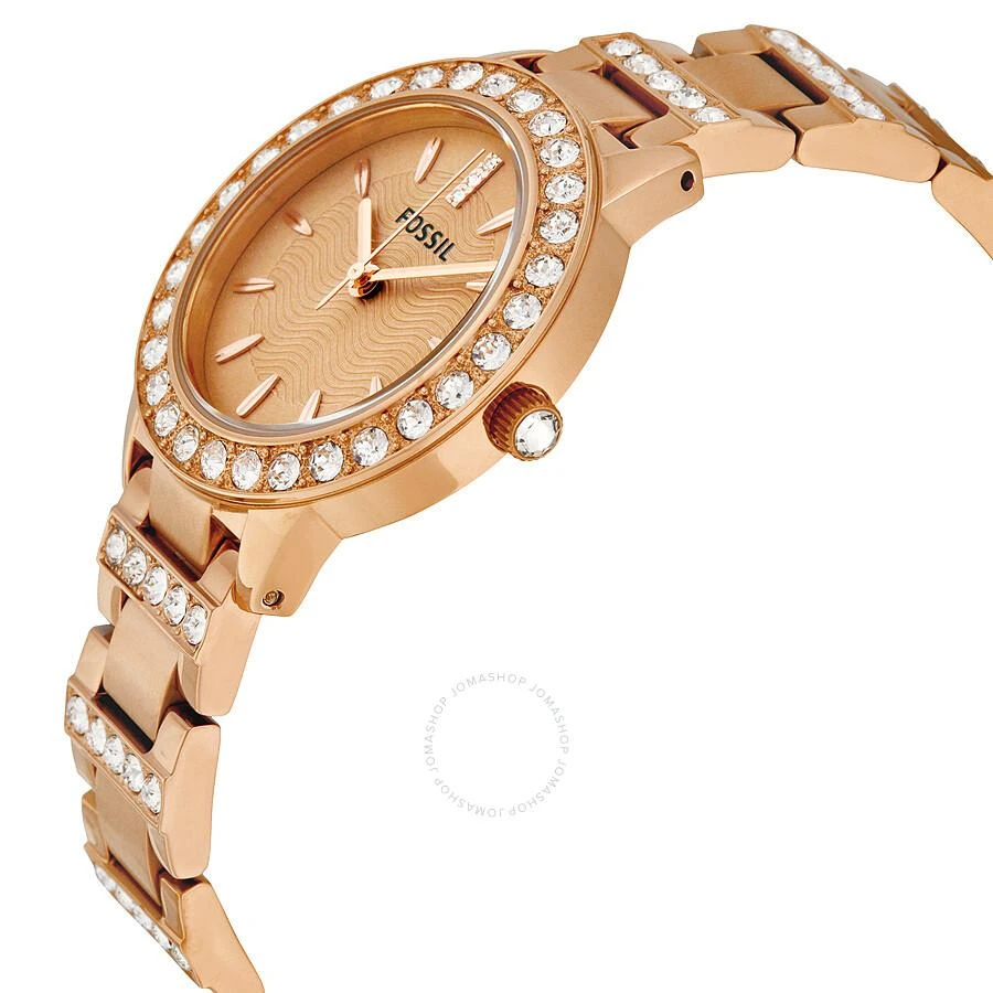 商品Fossil|Jesse Crystal Rose Gold Dial Ladies Watch ES3020,价格¥538,第2张图片详细描述