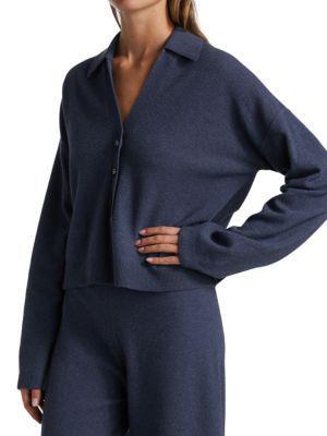 商品VERONICA BEARD|Takira Long-Sleeve Polo Sweater,价格¥1114,第5张图片详细描述