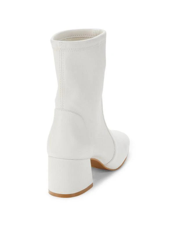 商品Stuart Weitzman|Sleek 60 Leather Block Heel Sock Booties,价格¥1085,第3张图片详细描述