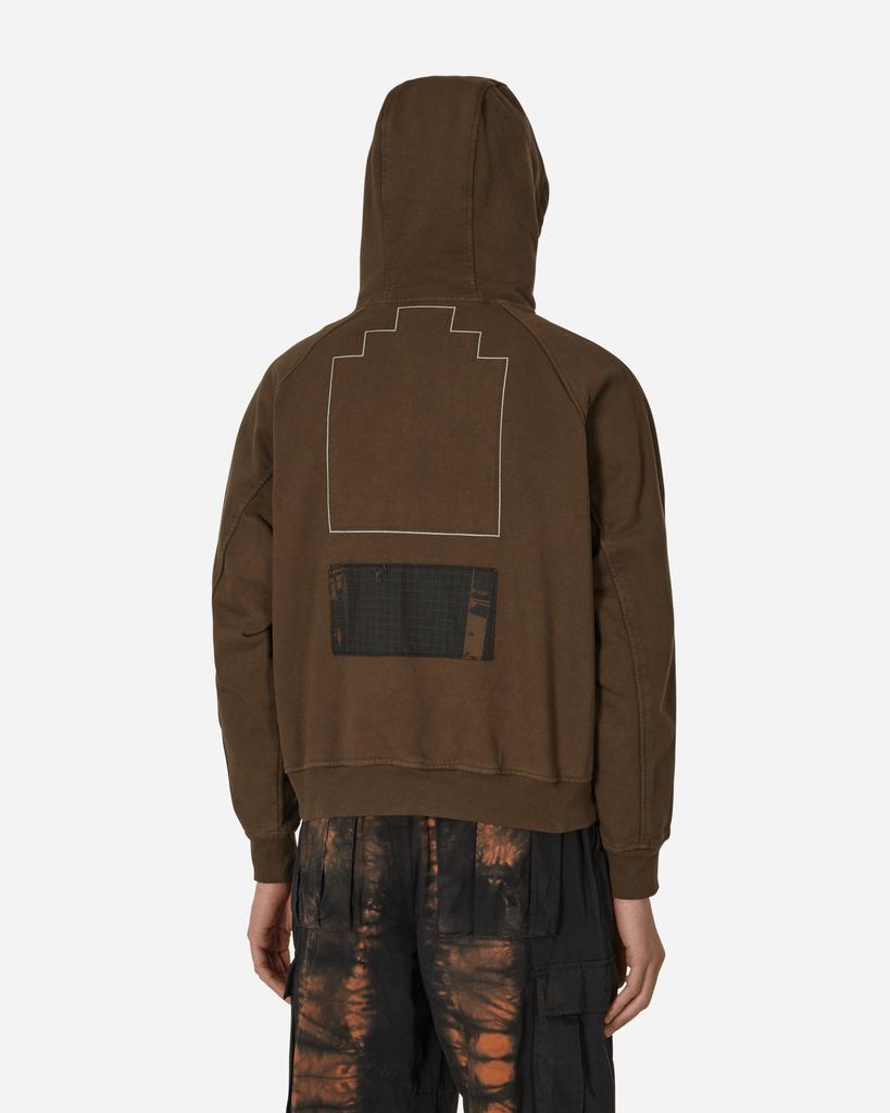 Overdye Zig-Boy Zip Big Heavy Hooded Sweatshirt Brown商品第3张图片规格展示