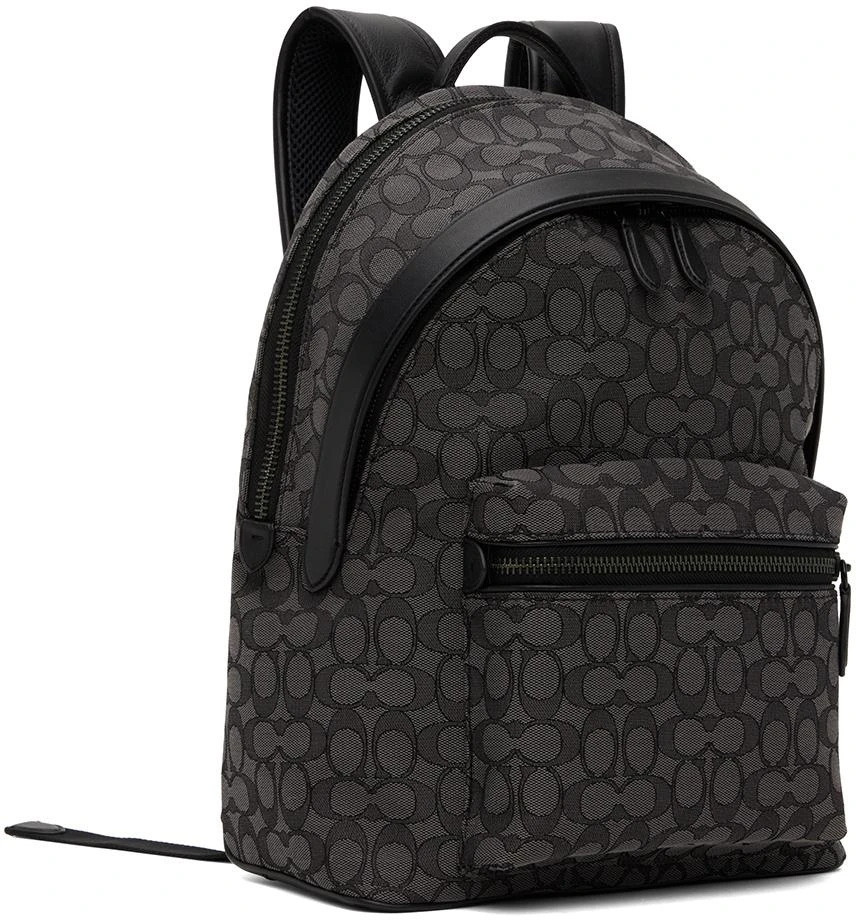 商品Coach|Black & Gray Charter Backpack,价格¥2127,第2张图片详细描述