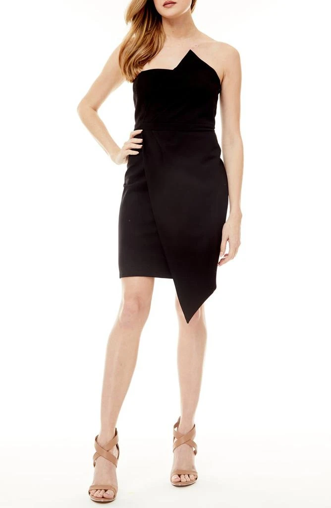 商品Love by Design|Audrey Strapless Asymmetrical Hem Dress,价格¥181,第1张图片