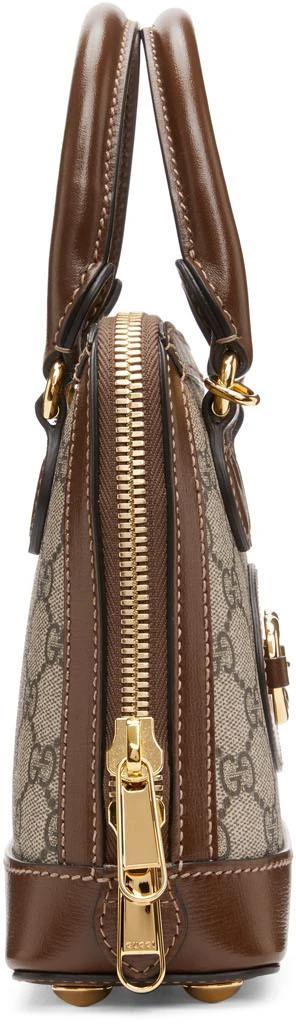 商品Gucci|Beige & Brown Small GG 'Gucci 1955' Horsebit Bag,价格¥16963,第5张图片详细描述