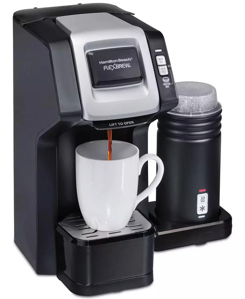 商品Hamilton Beach|FlexBrew Dual Single Cup Coffee Maker with Milk Frother,价格¥801,第1张图片