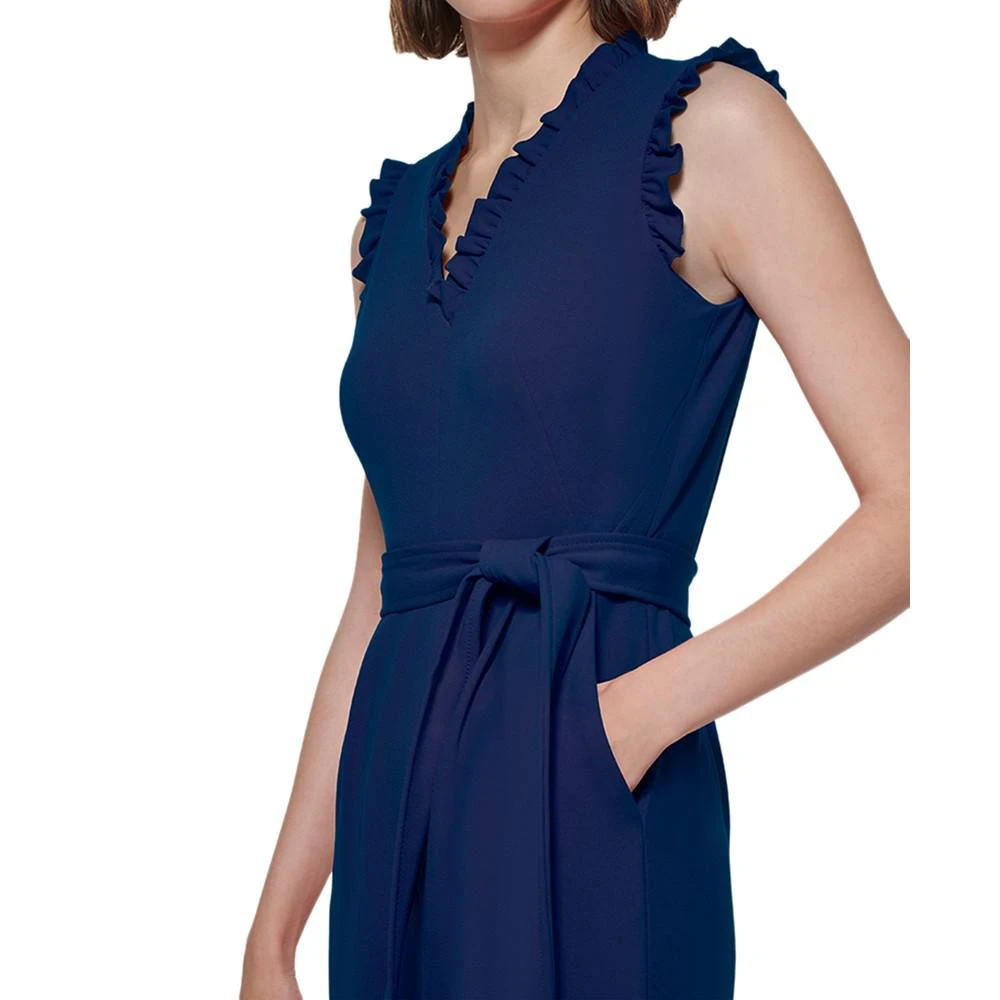 商品Calvin Klein|Women's Ruffle-Trimmed Jumpsuit,价格¥1027,第4张图片详细描述