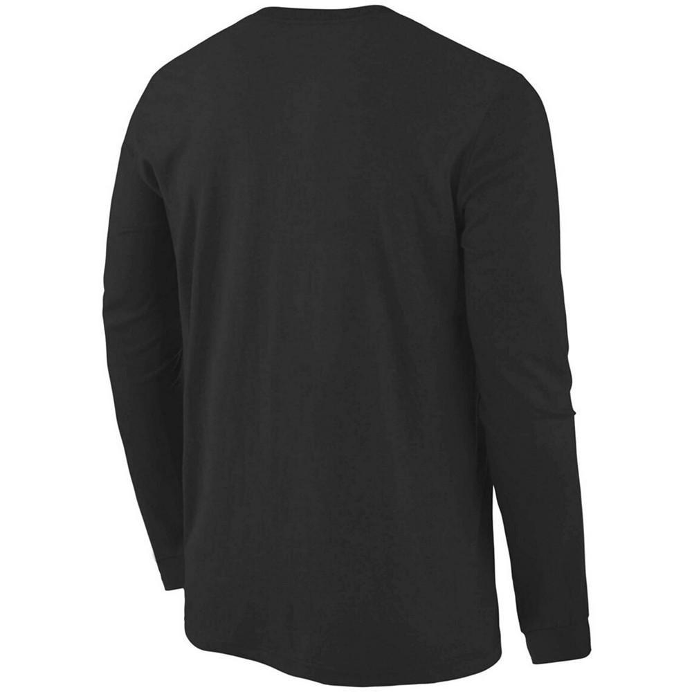 Men's Black Purdue Boilermakers Distressed Arch Over Logo Long Sleeve Hit T-shirt商品第4张图片规格展示