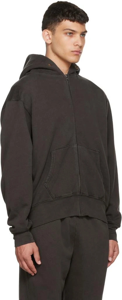 商品Les Tien|Gray Cotton Hoodie,价格¥1073,第2张图片详细描述