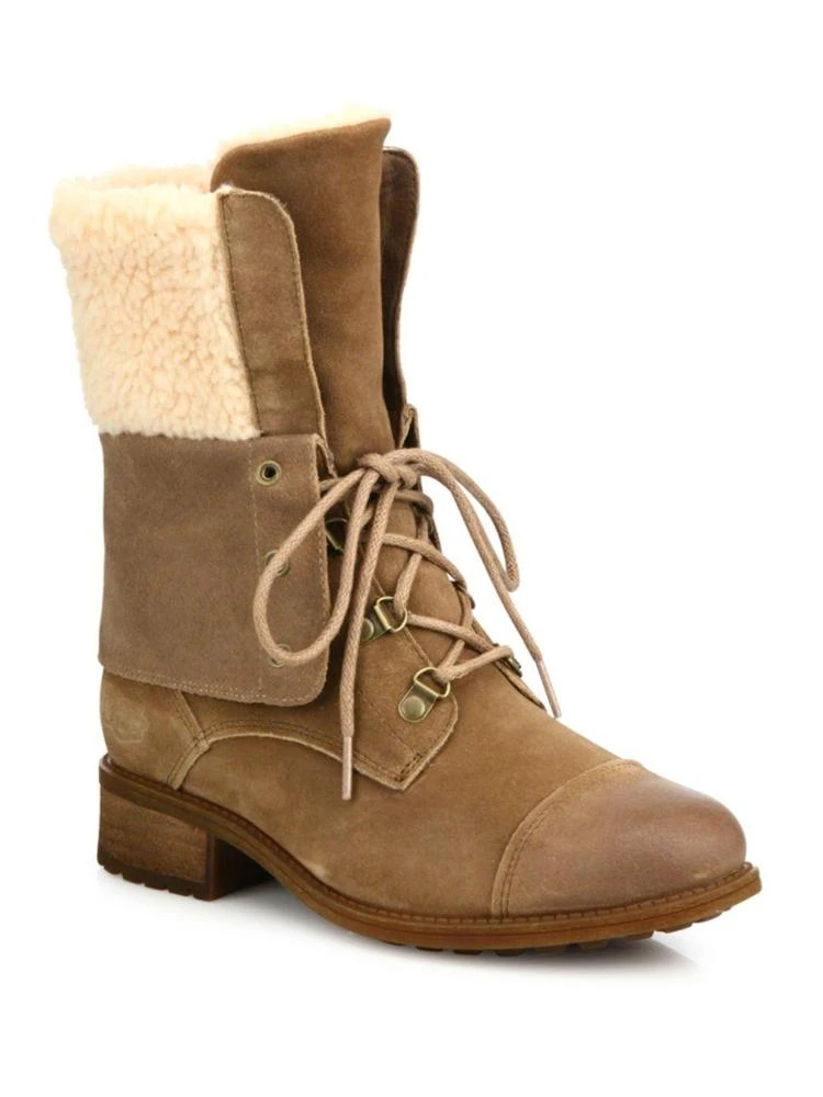 商品UGG|Gradin Suede Lace-Up Boots,价格¥1050,第1张图片