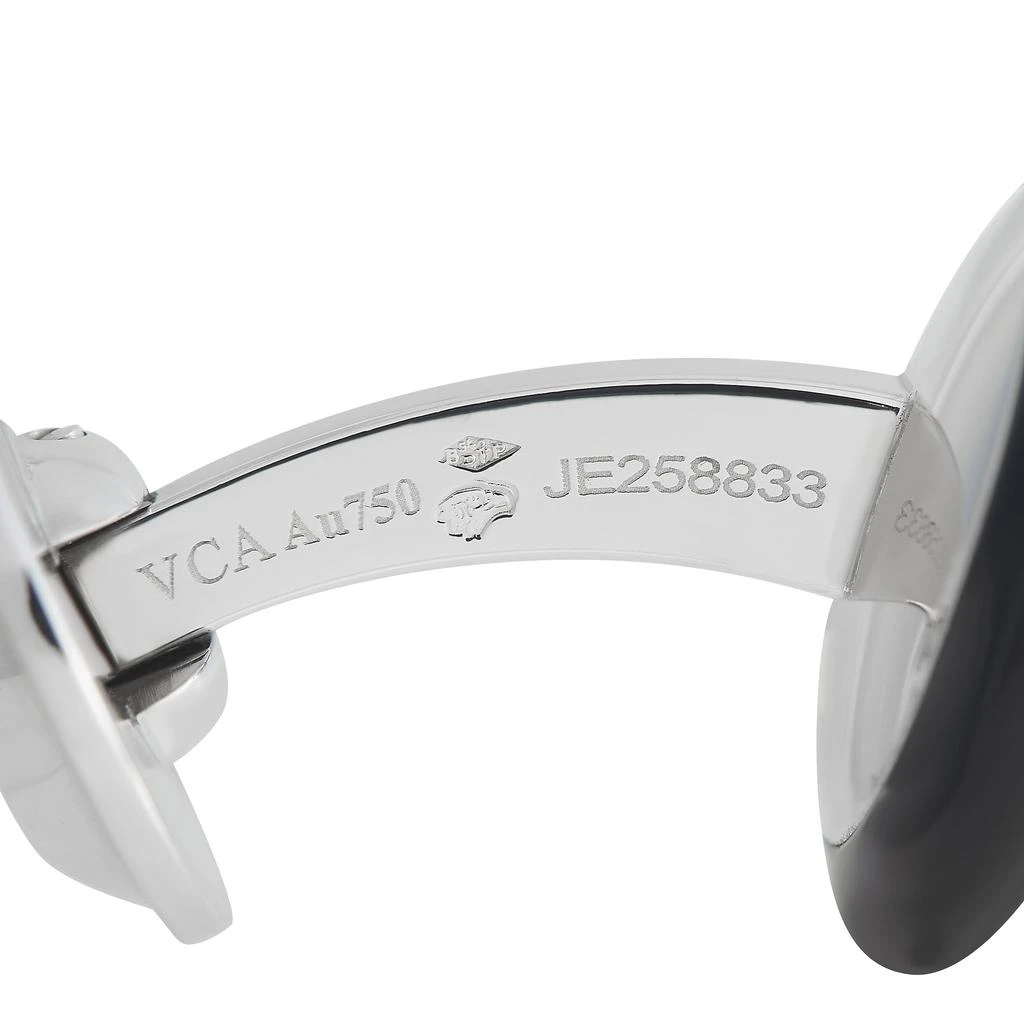 商品[二手商品] Van Cleef & Arpels|Van Cleef & Arpels Pierre Arpels Pastilles 18K White Gold Diamond and Onyx Cufflinks,价格¥37011,第3张图片详细描述