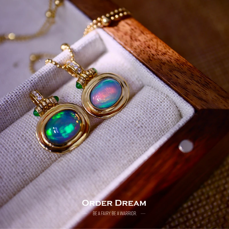 商品[国内直发] Order Dream|18K金星辰欧泊吊坠,价格¥2353,第1张图片