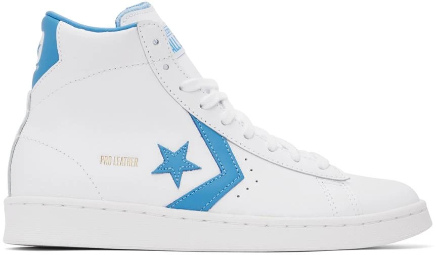 商品Converse|White & Blue 'Pro Leather' High Sneakers,价格¥372,第1张图片