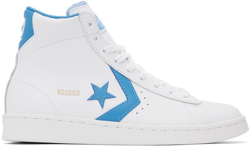 商品Converse|White & Blue 'Pro Leather' High Sneakers,价格¥566,第1张图片