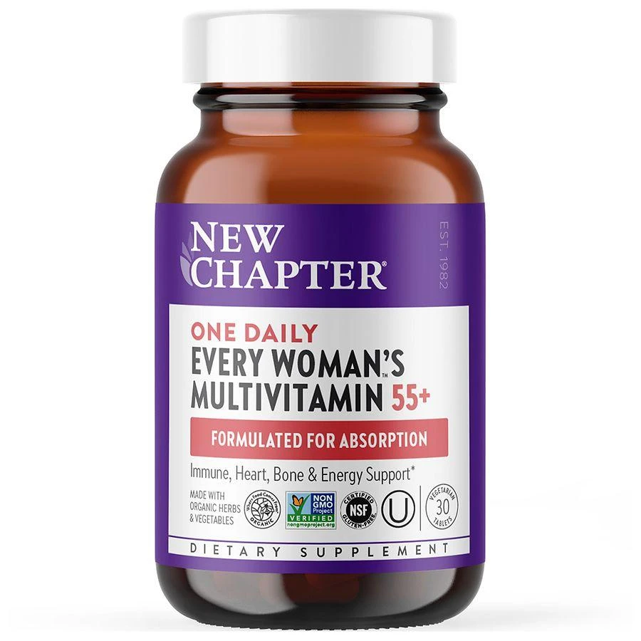 商品New Chapter|Every Woman's One Daily 55+ Multivitamin, Vegetarian Tablets,价格¥275,第1张图片