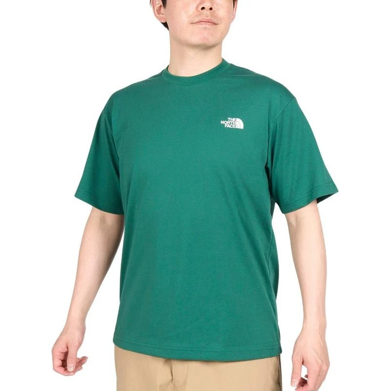商品[国内直发] The North Face|北面 纯色Logo徽标快干圆领短袖T恤 男款 绿色,价格¥765,第4张图片详细描述