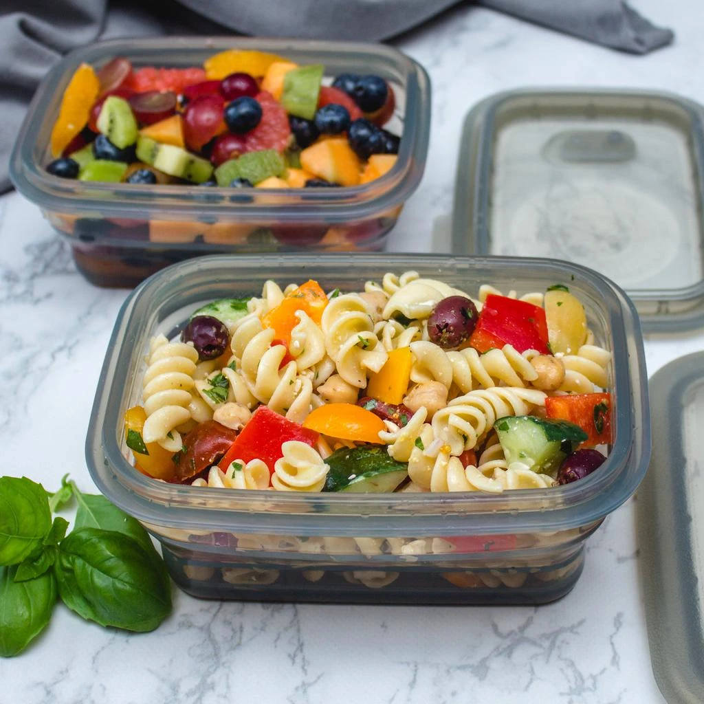 商品MNML|Collapsible Silicone Food Storage Container Set of 6 - 460 ml - Grey,价格¥696,第5张图片详细描述