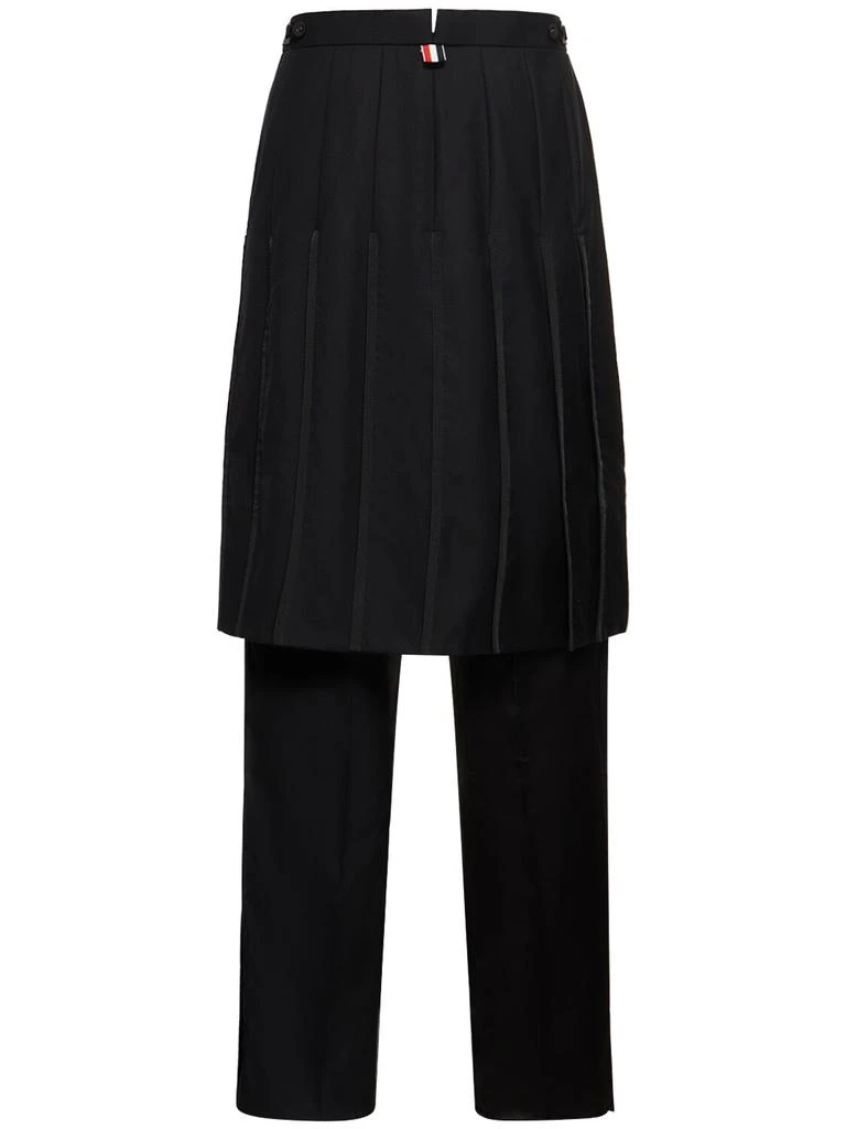 商品Thom Browne|Collage Wool Pants W/ Pleated Skirt,价格¥26942,第4张图片详细描述