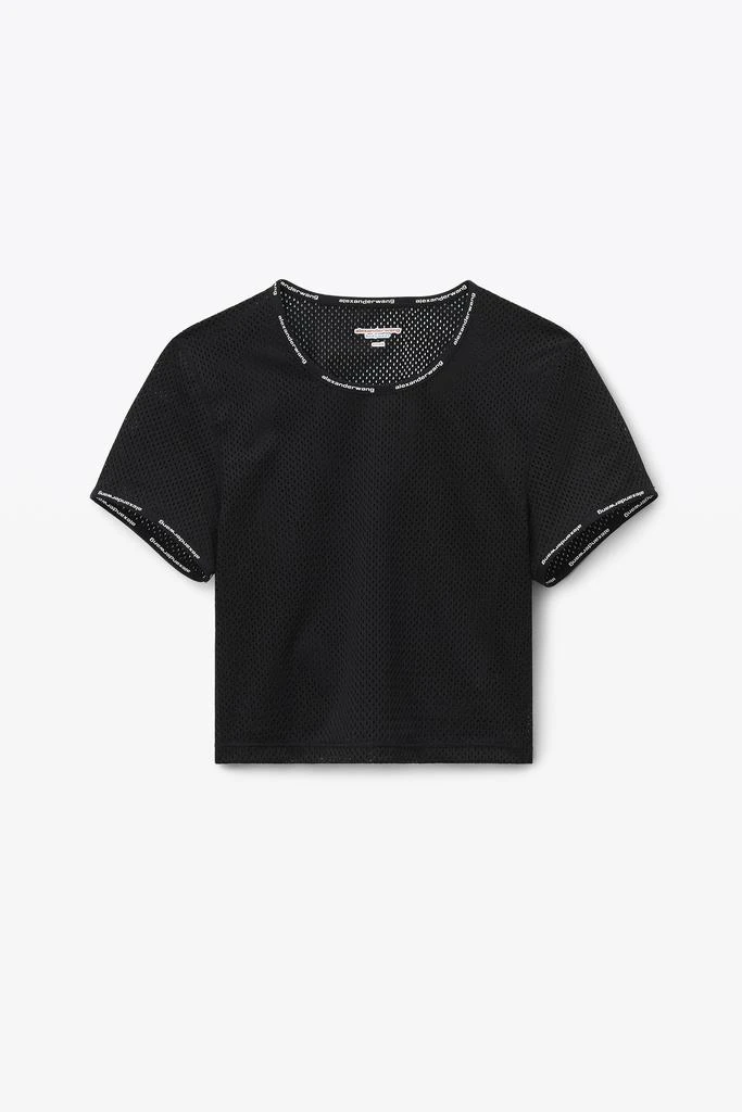 商品Alexander Wang|Cropped Tee In Athletic Mesh,价格¥369,第3张图片详细描述