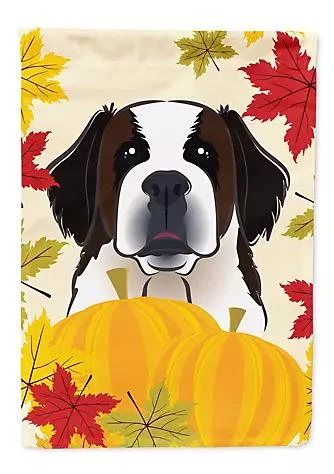 商品Caroline's Treasures|Treasures 28 X 40 In. Polyester Saint Bernard Thanksgiving Flag Canvas House Size 2 Sided Heavyweight,价格¥320,第1张图片