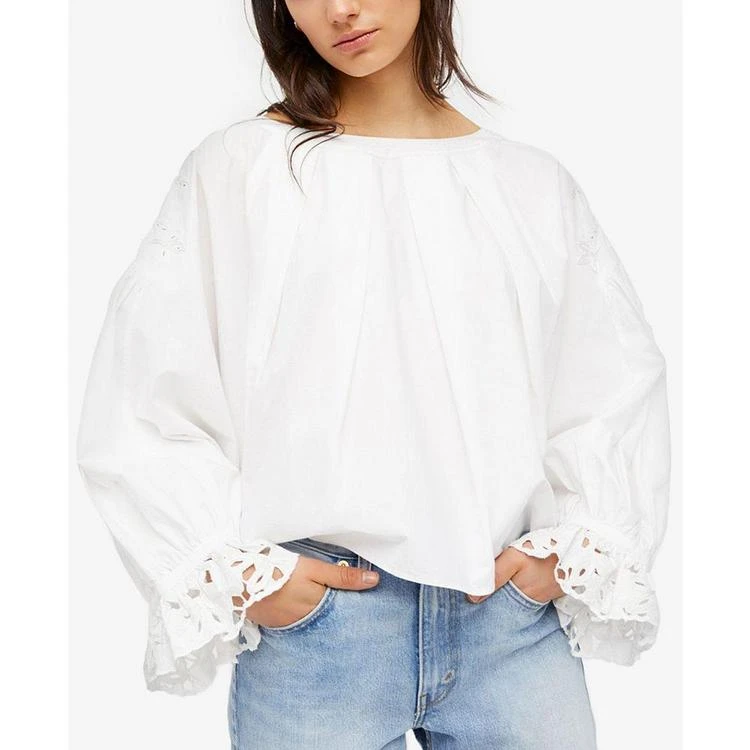 商品Free People|Wishing Well Cotton Bell-Sleeve Top,价格¥562,第2张图片详细描述