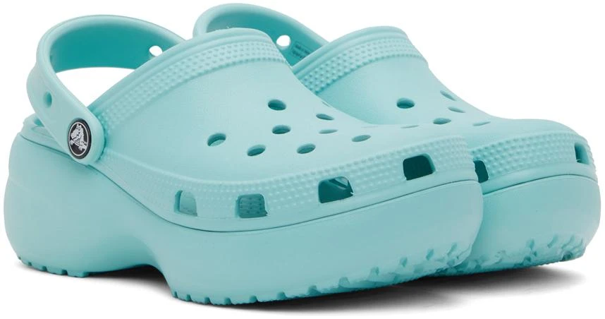 商品Crocs|Blue Classic Platform Clogs,价格¥197,第4张图片详细描述