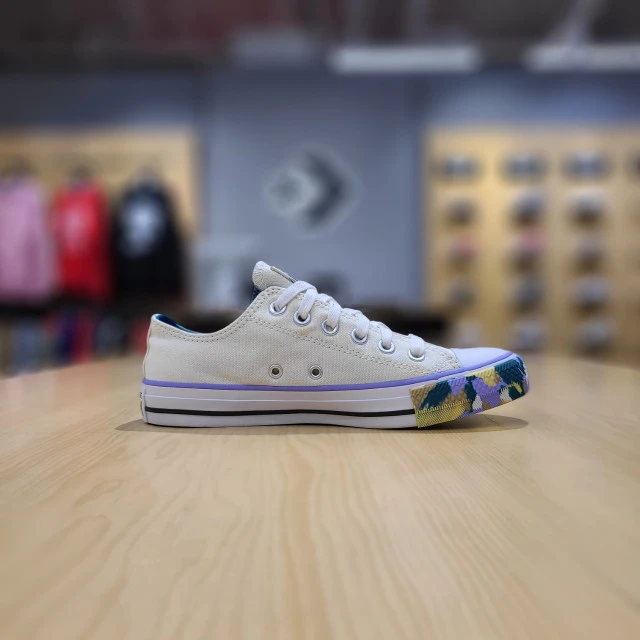 商品【预售商品15天发货】 Converse|【韩国直邮|包邮包税】匡威 女士 CHUNK TAYLOR ALL STAR 颜色 Flow Egret 帆布鞋 CTAS OX EGRET/BRIGHT SPRUCE 570292C,价格¥434,第1张图片