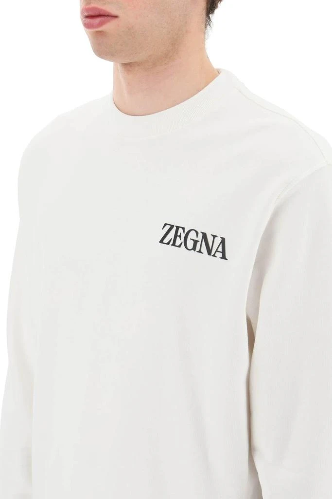 商品Zegna|RUBBERIZED LOGO CREWNECK SWEATSHIRT,价格¥1647,第5张图片详细描述