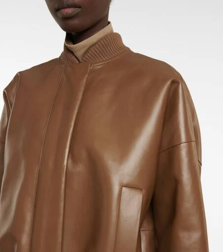 商品Max Mara|Nardo leather bomber jacket,价格¥24734,第4张图片详细描述