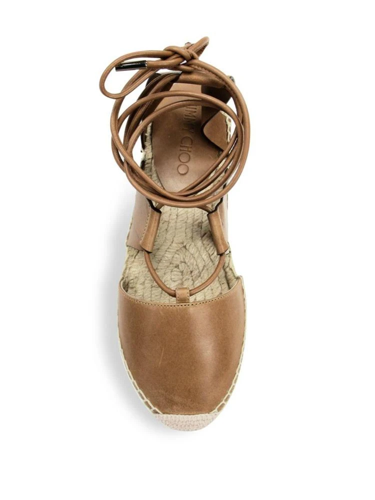 商品Jimmy Choo|Darby Vac Leather Lace-Up Espadrilles,价格¥1424,第4张图片详细描述