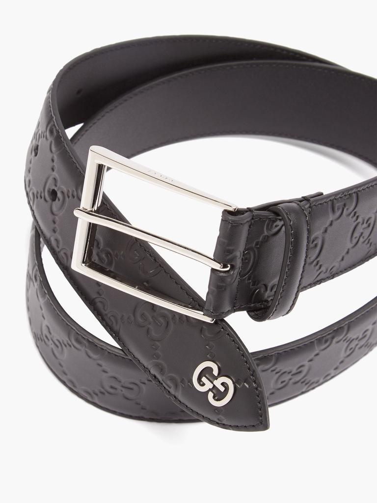 商品Gucci|GG-debossed leather belt,价格¥2574,第4张图片详细描述