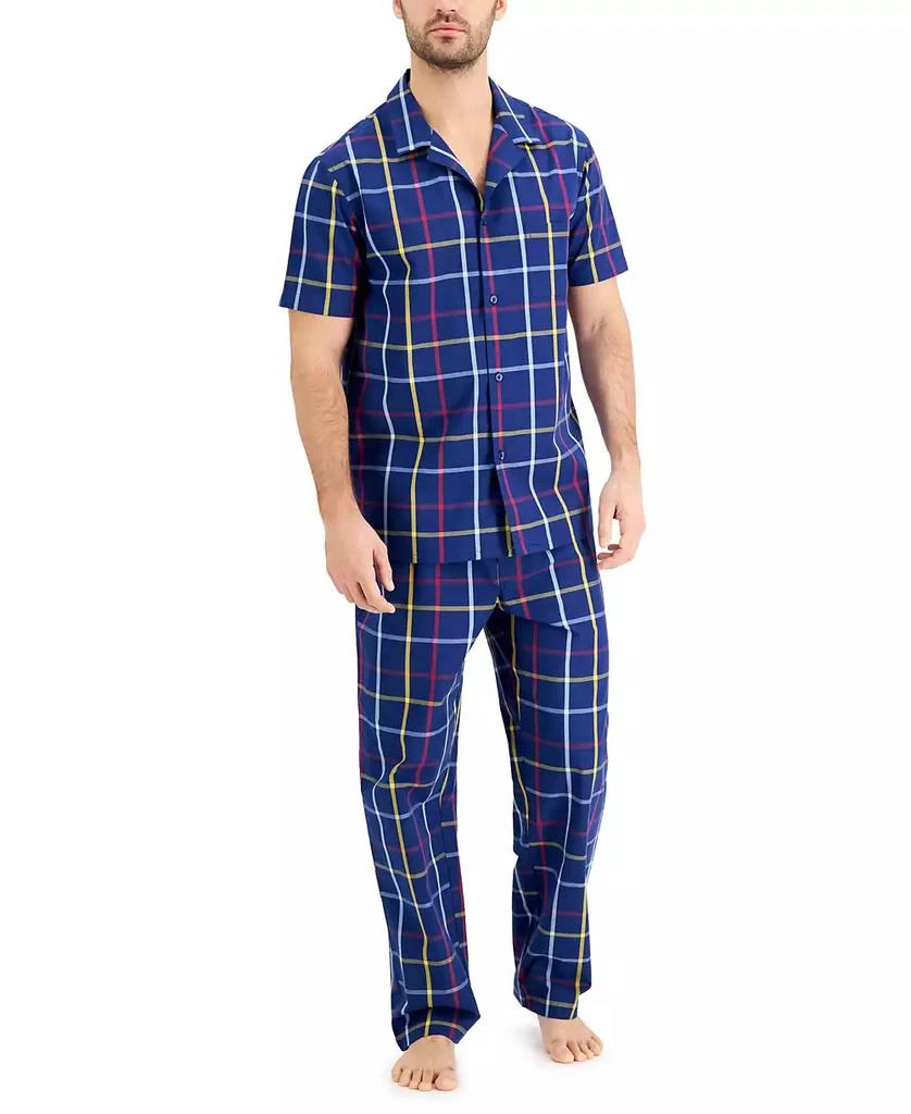 商品Club Room|Men's Plaid Pajama Set, Created for Macy's,价格¥383,第1张图片